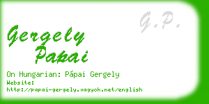 gergely papai business card